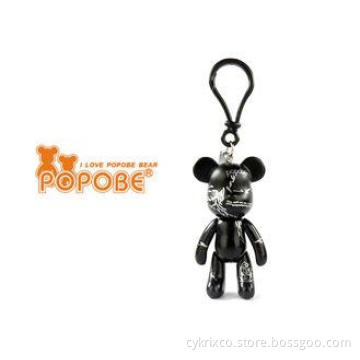 New Promotional Gift Custom Small Plastic POPOBE Bear Key C